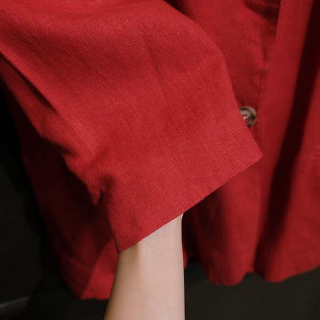PERTE-BY-KRIZIA / linen tailored jacket / red
