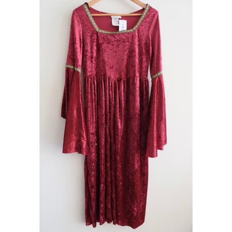 bell sleeve velours dress