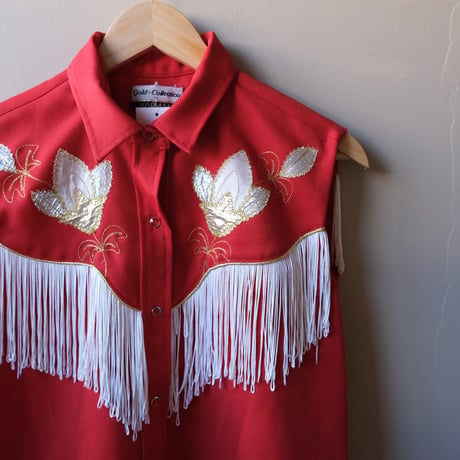 cutoff fringe shirt vest