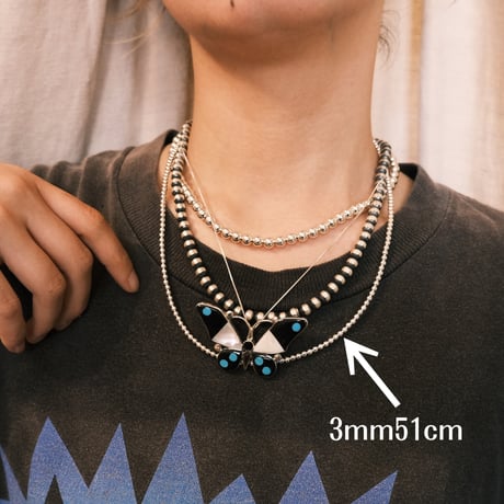 navajo perl necklace / 3mm