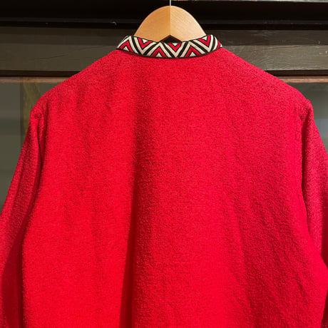 ethnic embroidery cotton coat “red”