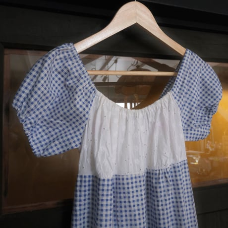 70s gingham check dress