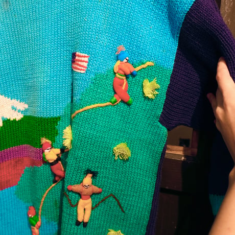 3D cotton knit "mountain"
