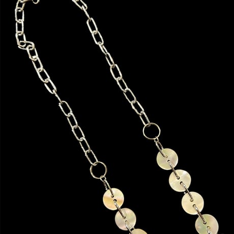 eski. original shell chain necklace "feather"