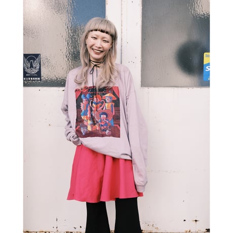 "ハート争奪戦❣️" / LS tee 【purple】