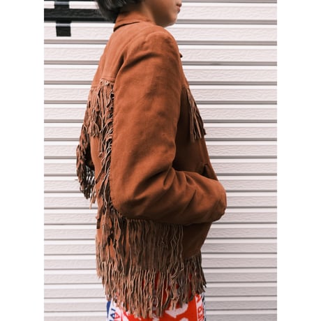 〜70s fake suède fringe jacket