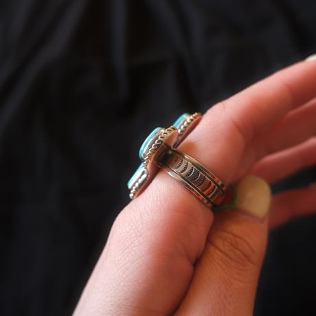 navajo "Melvin Francis" cactus ring