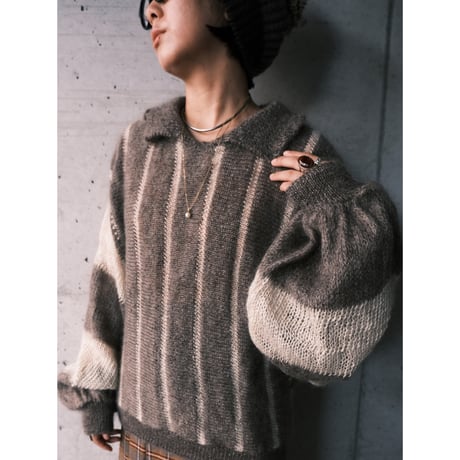 dolman sleeve knit with collar