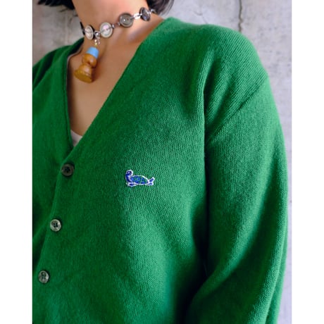 acryl cardigan / green