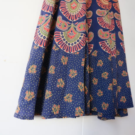 ethnic design wrap skirt