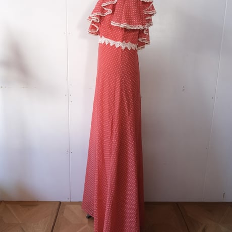 pin dot frill dress