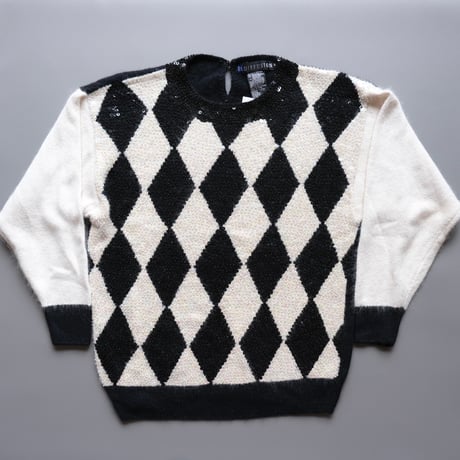 monotone argyle knit
