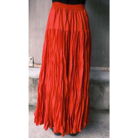 flare skirt / red / made in Guatemala