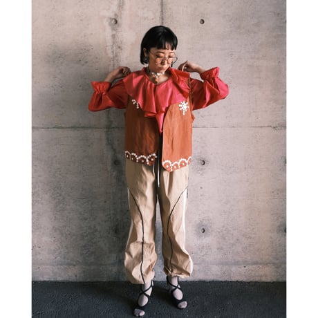 silk frill blouse