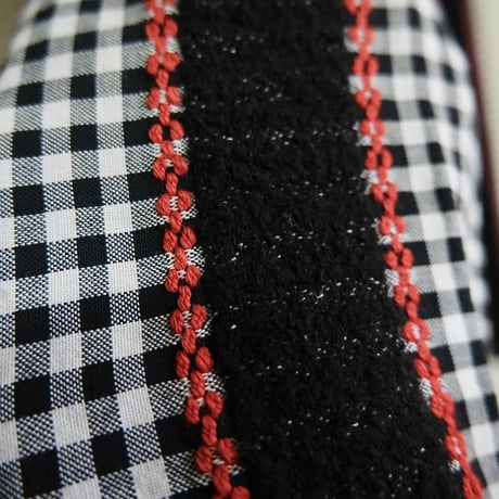 60s ~70s vintage gingham check dress