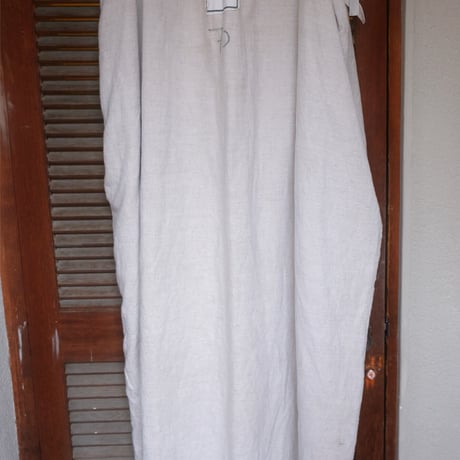 eski.  original remake linen dress / beige / plain