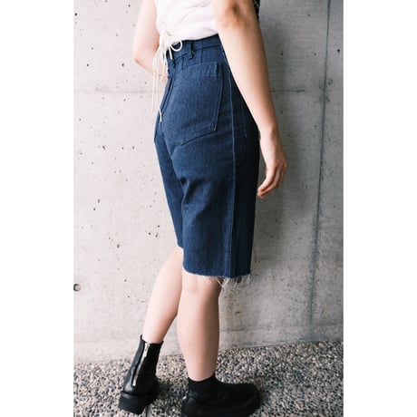 90's U.S.NAVY sailor denim pants "cut off"