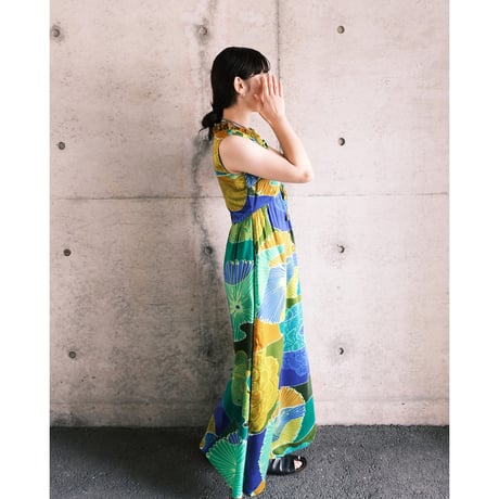 〜70s Hawaiian dress / "LIBERTY HOUSE" fabric