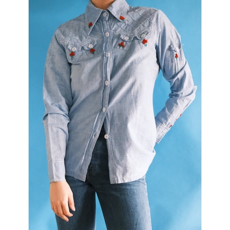 70s rose chambray shirt
