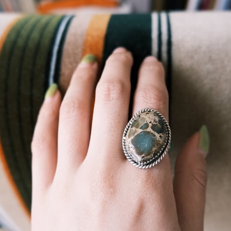 green jasper ring