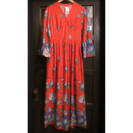〜70s bellsleeve flower dress
