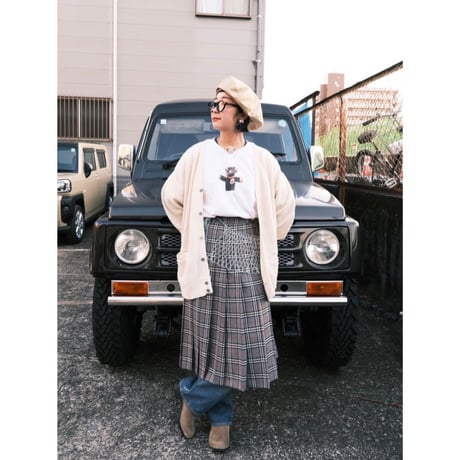 made in usa / acryl knit cardigan