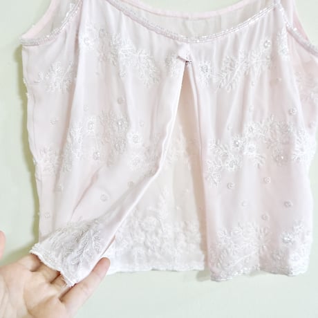 embroidery×beads camisole