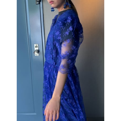 Euro vintage / tulle long dress