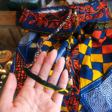 African batik pants / bag motif