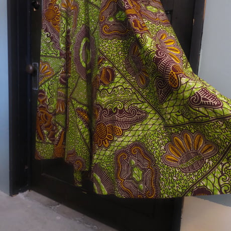 African batik big color dress