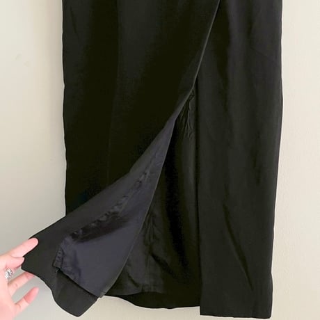 black poly skirt