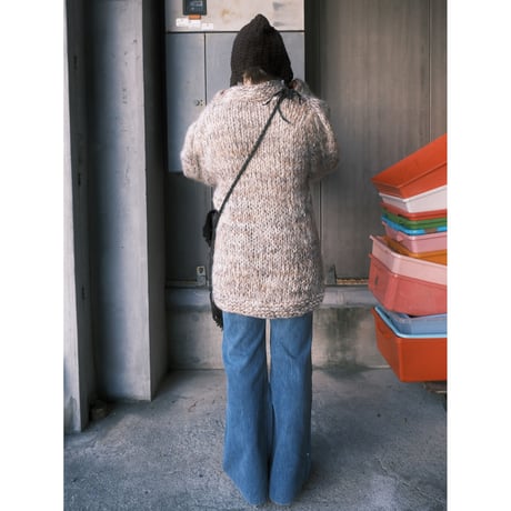 hand knit cardigan / mix color