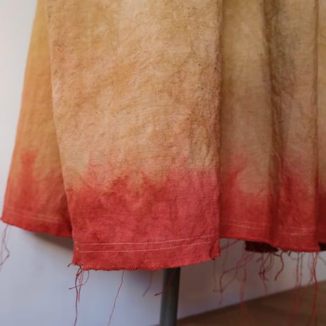 eski.  original dress / overdye "ocher × red"