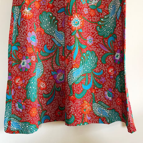 60~70s “liberty house” no-sleeve cotton print dress