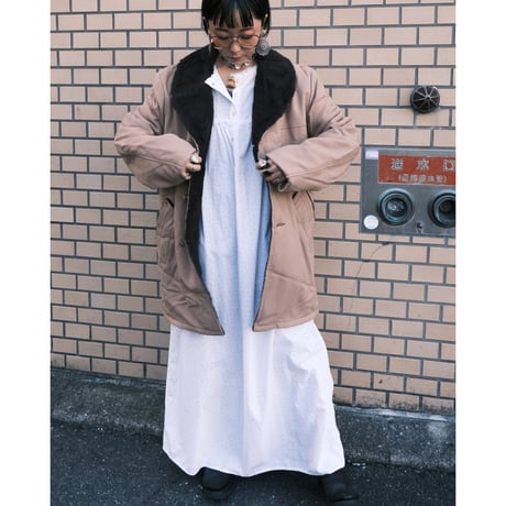 cotton × boa coat