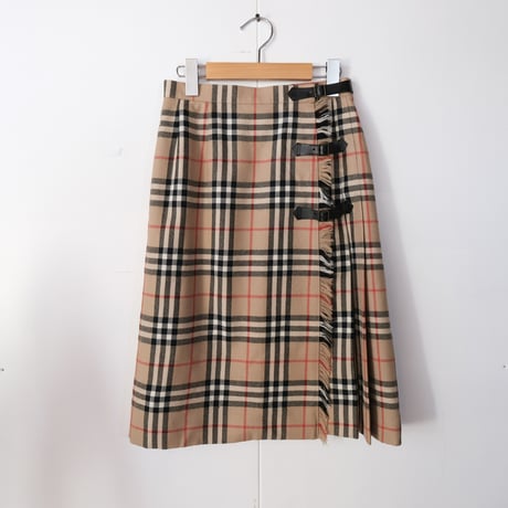 Burberrys / wool check skirt