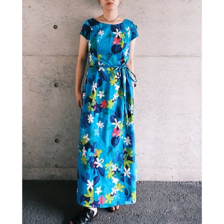 70s colorful flower dress