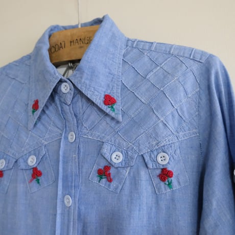70s rose chambray shirt