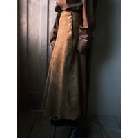 suède leather skirt / camel