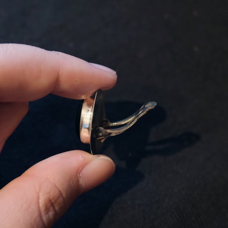 indian jewelry / onyx earring