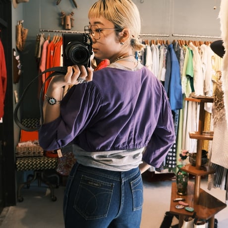 tyrol blouse / overdye "purple"