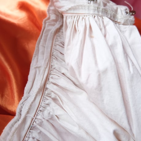 antique / satin × cotton skirt