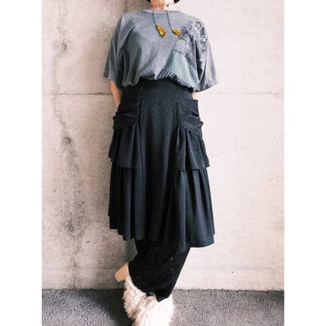 over dye tee / black