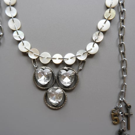 eski. original "shell × chain" necklace