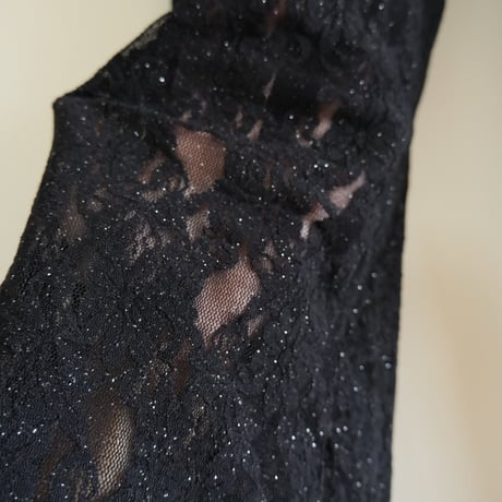 see-through lace flare pants