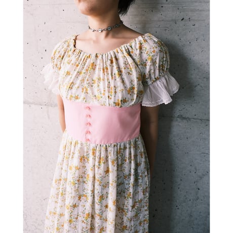 70s flower dress ※as is