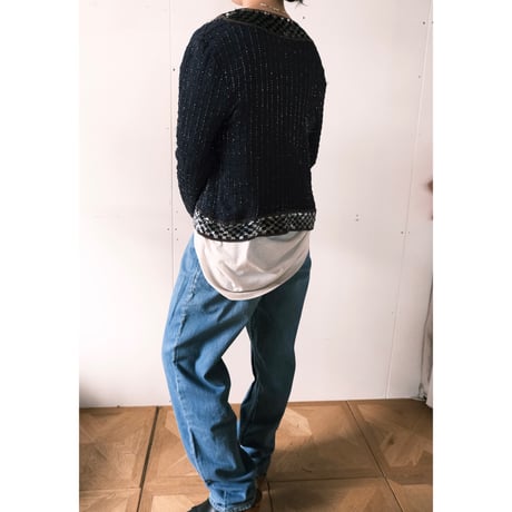 lamé×beads silk jacket
