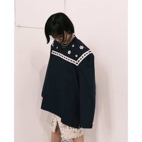 eski. remake / Croatian army sailor tops with "button flower"