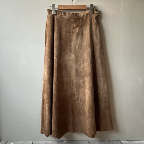 suède leather skirt / camel