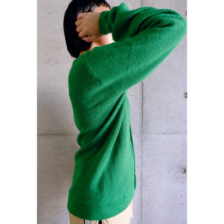 acryl cardigan / green